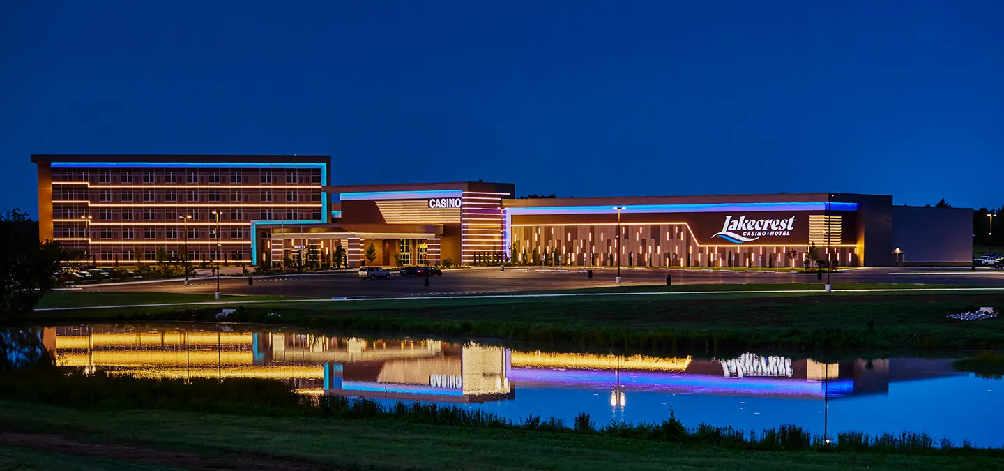 View of Lakecrest Casino from across the lake.
